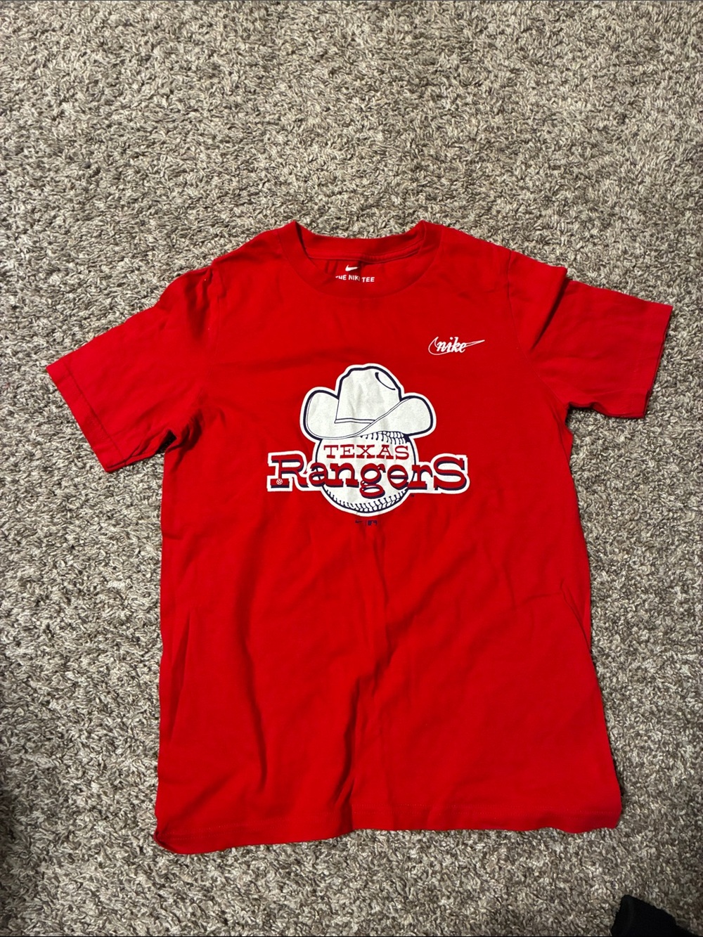 Nike Red Texas Rangers Graphic Tee for Kids